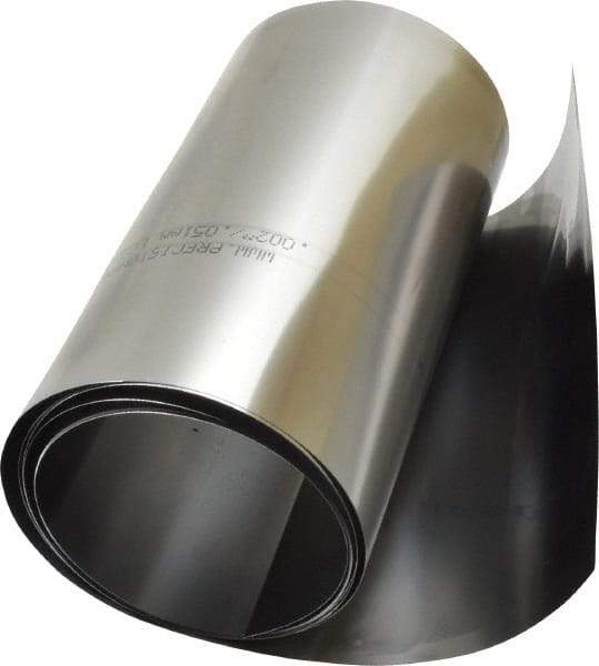 Made in USA - 100 Inch Long x 6 Inch Wide x 0.002 Inch Thick, Roll Shim Stock - Steel - Makers Industrial Supply