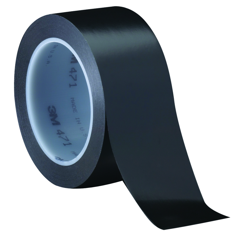 List 471 4" x 36 yds Vinyl Tape - Black - Makers Industrial Supply