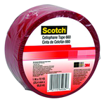 List 660 1" x 72 yds Light Duty Packaging Tape - Red - Makers Industrial Supply