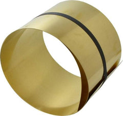 Made in USA - 100 Inch Long x 6 Inch Wide x 0.012 Inch Thick, Roll Shim Stock - Brass - Makers Industrial Supply