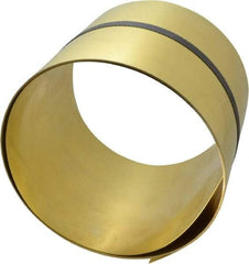 Made in USA - 100 Inch Long x 6 Inch Wide x 0.02 Inch Thick, Roll Shim Stock - Brass - Makers Industrial Supply