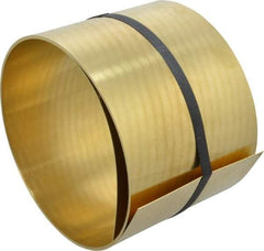 Made in USA - 100 Inch Long x 6 Inch Wide x 0.031 Inch Thick, Roll Shim Stock - Brass - Makers Industrial Supply