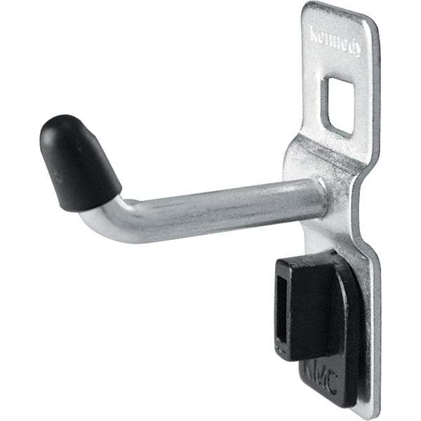 Kennedy - 1/4" Diam, 1" Long Single Vertical End Pegboard Hook - Steel - Makers Industrial Supply