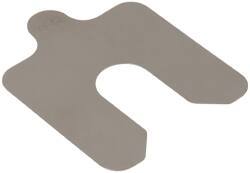 Made in USA - 20 Piece, 2 Inch Long x 2 Inch Wide x 0.005 Inch Thick, Slotted Shim Stock - Stainless Steel, 5/8 Inch Wide Slot - Makers Industrial Supply