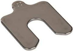 Made in USA - 5 Piece, 2 Inch Long x 2 Inch Wide x 0.1 Inch Thick, Slotted Shim Stock - Stainless Steel, 5/8 Inch Wide Slot - Makers Industrial Supply