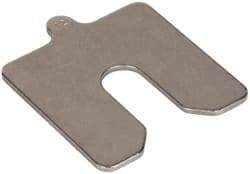 Made in USA - 5 Piece, 3 Inch Long x 3 Inch Wide x 0.125 Inch Thick, Slotted Shim Stock - Stainless Steel, 3/4 Inch Wide Slot - Makers Industrial Supply