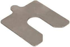 Made in USA - 5 Piece, 4 Inch Long x 4 Inch Wide x 0.125 Inch Thick, Slotted Shim Stock - Stainless Steel, 1-1/4 Inch Wide Slot - Makers Industrial Supply