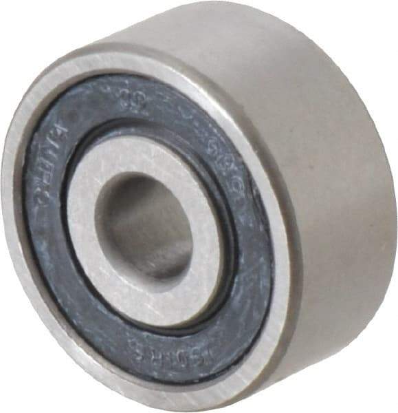 Value Collection - 3/16" Bore Diam, 11/16" OD, Double Seal Semi Ground Extra Light Radial Ball Bearing - 5/16" Wide, 1 Row, Round Bore, 201 Lb Static Capacity, 500 Lb Dynamic Capacity - Makers Industrial Supply