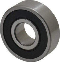 Value Collection - 7/16" Bore Diam, 1-1/8" OD, Double Seal Semi Ground Extra Light Radial Ball Bearing - 3/8" Wide, 1 Row, Round Bore, 538 Lb Static Capacity, 1,151 Lb Dynamic Capacity - Makers Industrial Supply