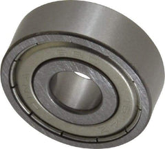 Value Collection - 3/8" Bore Diam, 1-1/8" OD, Double Shield Semi Ground Extra Light Radial Ball Bearing - 3/8" Wide, 1 Row, Round Bore, 538 Lb Static Capacity, 1,151 Lb Dynamic Capacity - Makers Industrial Supply