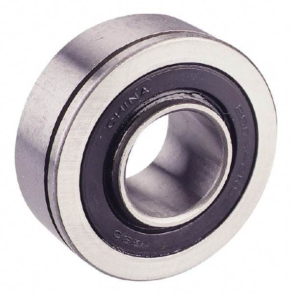 Value Collection - 5/8" Bore Diam, 1-3/4" OD, Double Seal Semi Ground Extra Light Radial Ball Bearing - 1 Row, Round Bore, 707 Lb Static Capacity, 1,366 Lb Dynamic Capacity - Makers Industrial Supply