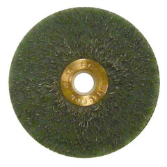 Anderson - 3" OD, 1/2" Arbor Hole, Crimped Steel Wheel Brush - 1/4" Face Width, 1" Trim Length, 0.014" Filament Diam, 20,000 RPM - Makers Industrial Supply