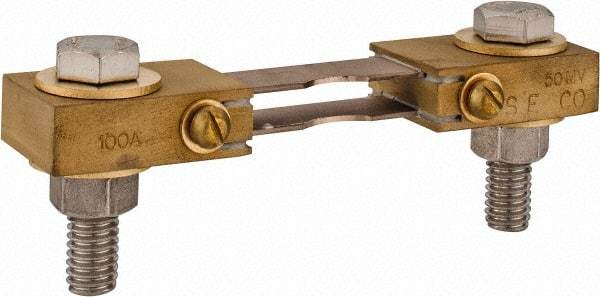 Simpson Electric - Panel Meter Switchboard Shunt - 100, 50 mV Drop, Screw Terminal, For Use with Falcon Series 200 mVDC Meters - Makers Industrial Supply