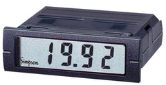 Simpson Electric - 3-1/2 Digits, Digital LCD, DC mV, Panel Meter - 4-440 Hz, 10 Megohms, 250 VAC, Red - Makers Industrial Supply