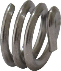 Heli-Coil - #4-40 UNC, 0.112" OAL, Free Running Helical Insert - 2-3/4 Free Coils, Tanged, 304 Stainless Steel, Bright Finish, 1D Insert Length - Makers Industrial Supply