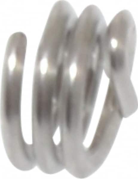 Heli-Coil - #6-32 UNC, 0.138" OAL, Free Running Helical Insert - 2-3/4 Free Coils, Tanged, 304 Stainless Steel, Bright Finish, 1D Insert Length - Exact Industrial Supply
