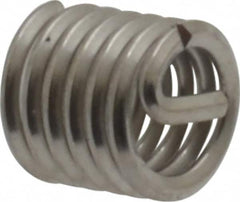 Heli-Coil - #8-32 UNC, 0.246" OAL, Free Running Helical Insert - 6 Free Coils, Tanged, 304 Stainless Steel, Bright Finish, 1-1/2D Insert Length - Exact Industrial Supply