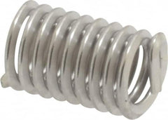 Heli-Coil - #10-24 UNC, 0.475" OAL, Free Running Helical Insert - 9-1/4 Free Coils, Tanged, 304 Stainless Steel, Bright Finish, 2-1/2D Insert Length - Makers Industrial Supply