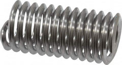 Heli-Coil - 1/4-20 UNC, 3/4" OAL, Free Running Helical Insert - 12-3/4 Free Coils, Tanged, 304 Stainless Steel, Bright Finish, 3D Insert Length - Makers Industrial Supply