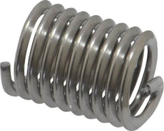 Heli-Coil - 5/16-18 UNC, 5/8" OAL, Free Running Helical Insert - 9-1/4 Free Coils, Tanged, 304 Stainless Steel, Bright Finish, 2D Insert Length - Exact Industrial Supply