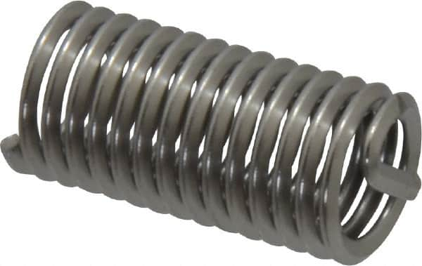 Heli-Coil - 5/16-18 UNC, 0.938" OAL, Free Running Helical Insert - 14-5/8 Free Coils, Tanged, 304 Stainless Steel, Bright Finish, 3D Insert Length - Makers Industrial Supply