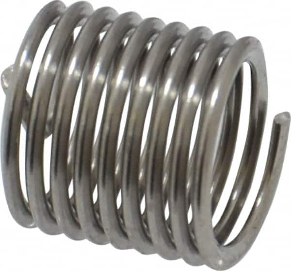 Heli-Coil - 5/16-24 UNF, 0.469" OAL, Free Running Helical Insert - 8-7/8 Free Coils, Tanged, 304 Stainless Steel, Bright Finish, 1-1/2D Insert Length - Makers Industrial Supply