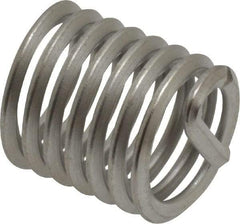 Heli-Coil - 7/16-14 UNC, 0.656" OAL, Free Running Helical Insert - 7-3/8 Free Coils, Tanged, 304 Stainless Steel, Bright Finish, 1-1/2D Insert Length - Exact Industrial Supply