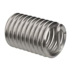 Heli-Coil - 7/16-14 UNC, 7/8" OAL, Free Running Helical Insert - 10-1/4 Free Coils, Tanged, 304 Stainless Steel, Bright Finish, 2D Insert Length - Makers Industrial Supply