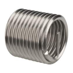 Heli-Coil - 7/16-20 UNF, 0.656" OAL, Free Running Helical Insert - 10-5/8 Free Coils, Tanged, 304 Stainless Steel, Bright Finish, 1-1/2D Insert Length - Makers Industrial Supply