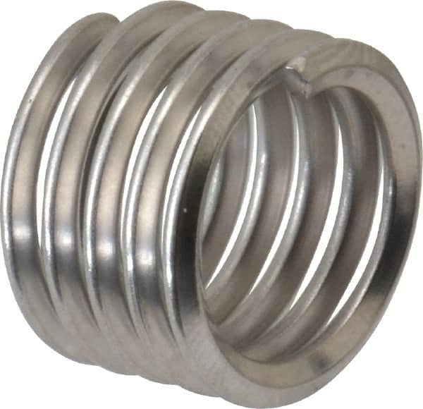 Heli-Coil - 1/2-13 UNC, 1/2" OAL, Free Running Helical Insert - 4-7/8 Free Coils, Tanged, 304 Stainless Steel, Bright Finish, 1D Insert Length - Makers Industrial Supply