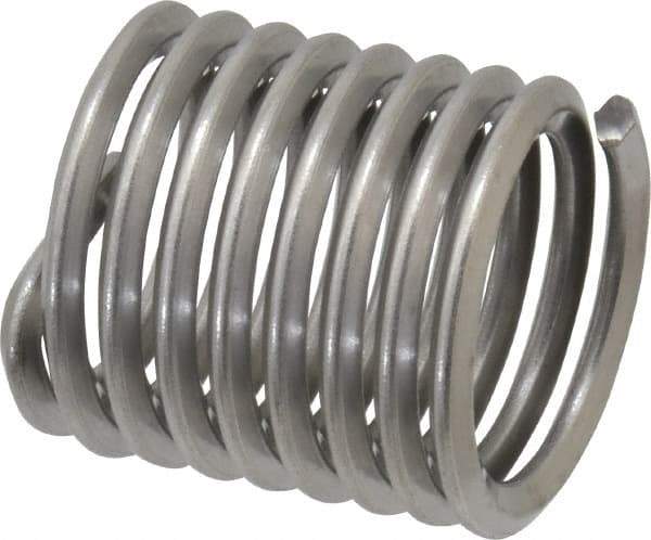 Heli-Coil - 5/8-11 UNC, 0.938" OAL, Free Running Helical Insert - 8-1/2 Free Coils, Tanged, 304 Stainless Steel, Bright Finish, 1-1/2D Insert Length - Makers Industrial Supply