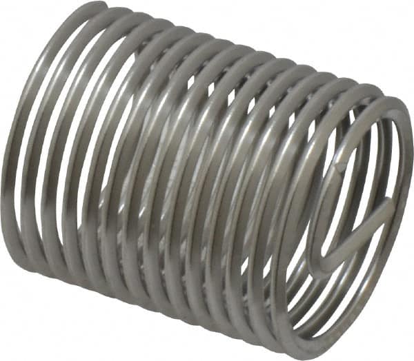 Heli-Coil - 5/8-18 UNF, 0.938" OAL, Free Running Helical Insert - 14-1/8 Free Coils, Tanged, 304 Stainless Steel, Bright Finish, 1-1/2D Insert Length - Makers Industrial Supply