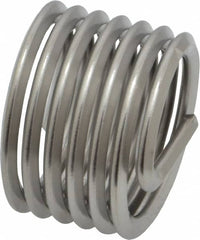 Heli-Coil - 1-8 UNC, 1" OAL, Free Running Helical Insert - 6-3/8 Free Coils, Tanged, 304 Stainless Steel, Bright Finish, 1D Insert Length - Makers Industrial Supply