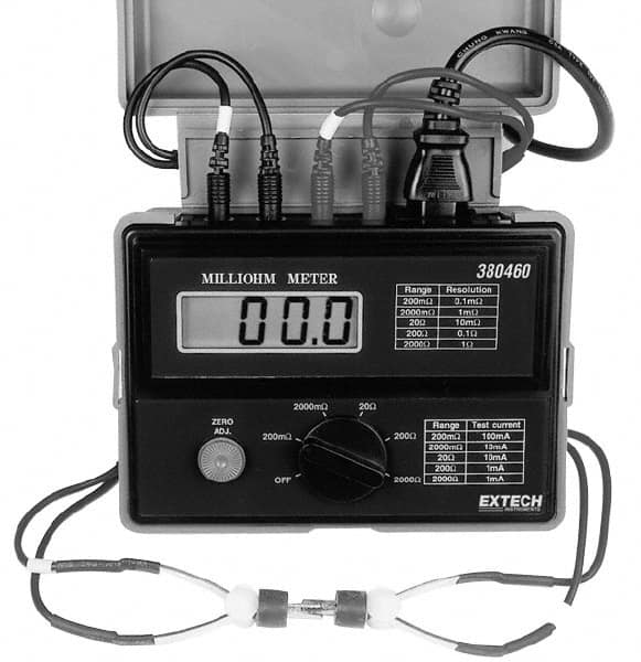 Extech - Electrical Insulation Resistance Testers & Megohmmeters Display Type: Digital LCD Power Supply: 110 VAC - Makers Industrial Supply