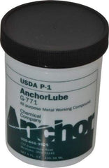 Made in USA - Anchorlube G-771, 1/2 Pt Jar Cutting Fluid - Water Soluble, For Broaching, Counterboring, Drawing, Drilling, Engraving, Fly-Cutting, Hole Extruding, Milling, Piercing, Punching, Sawing, Seat Forming, Spot Facing, Tapping - Makers Industrial Supply