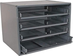 Durham - 4 Drawer, Small Parts Slide Rack Cabinet - 11-3/4" Deep x 15-1/4" Wide x 11-1/4" High - Makers Industrial Supply