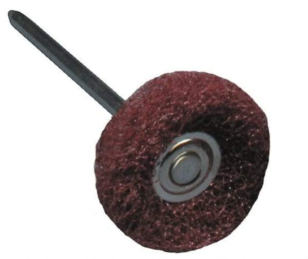 Superior Abrasives - 1" Fine Grade Deburring Disc - 1/8" Shank Diam, Shank Connection - Makers Industrial Supply