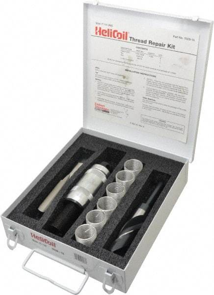 Heli-Coil - 6 Inserts, 1-14 UNF, Thread Repair Kit - 1.5" Insert Length - Exact Industrial Supply