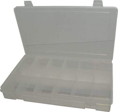 Durham - 10-13/16" Wide x 1-3/4" High x 6-3/4" Deep, Small Parts Compartment Box - Polypropylene Frame, 18 Compartments, 1-11/16" Wide x 1-9/16" High x 2" Deep Bin - Makers Industrial Supply