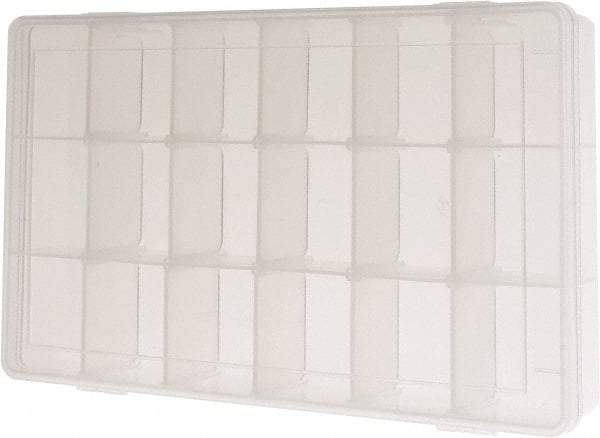 Durham - 10-13/16" Wide x 1-3/4" High x 6-3/4" Deep, Small Parts Compartment Box - Polypropylene Frame, Adjustable Compartments - Makers Industrial Supply