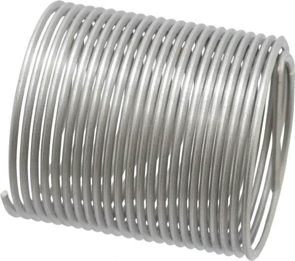 Heli-Coil - 1-1/2 - 12 UNF, 2-1/4" OAL, Free Running Helical Insert - 23-1/2 Free Coils, Tanged, Stainless Steel, Bright Finish, 1-1/2D Insert Length - Makers Industrial Supply