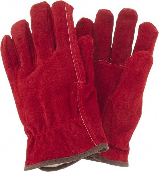 PIP - Size L (9) Split Cowhide Cold Protection Work Gloves - For Work & Driver, Uncoated, Slip-On Cuff, Full Fingered, Russet, Paired - Makers Industrial Supply