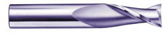 SGS - 3/4", 1-1/2" LOC, 3/4" Shank Diam, 4" OAL, 2 Flute, Solid Carbide Square End Mill - Single End, Uncoated, Spiral Flute, 30° Helix, Centercutting, Right Hand Cut, Right Hand Flute, Series 52 - Makers Industrial Supply