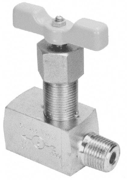 Value Collection - 1" Pipe, Inline Hard Seat Needle Valve - FNPT x FNPT Ends, Grade 316 Stainless Steel Valve, 10,000 Max psi - Makers Industrial Supply