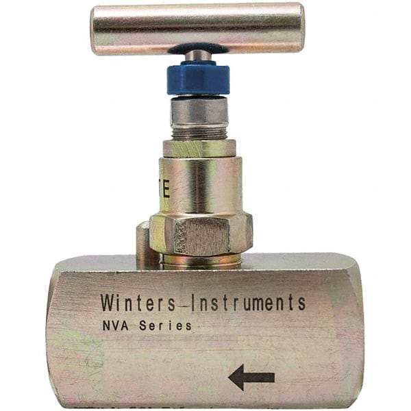 Value Collection - 1/4" Pipe, Inline Hard Seat Needle Valve - FNPT x FNPT Ends, Alloy Valve, 10,000 Max psi - Makers Industrial Supply