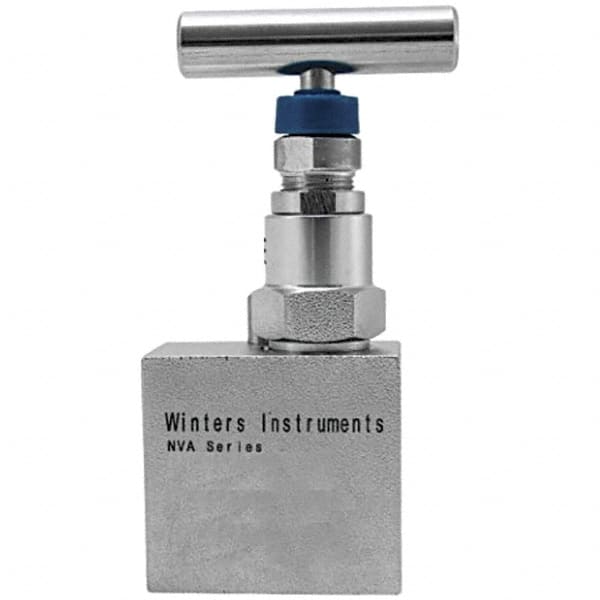 Value Collection - 1/4" Pipe, Angled Hard Seat Needle Valve - FNPT x FNPT Ends, Grade 316 Stainless Steel Valve, 10,000 Max psi - Makers Industrial Supply