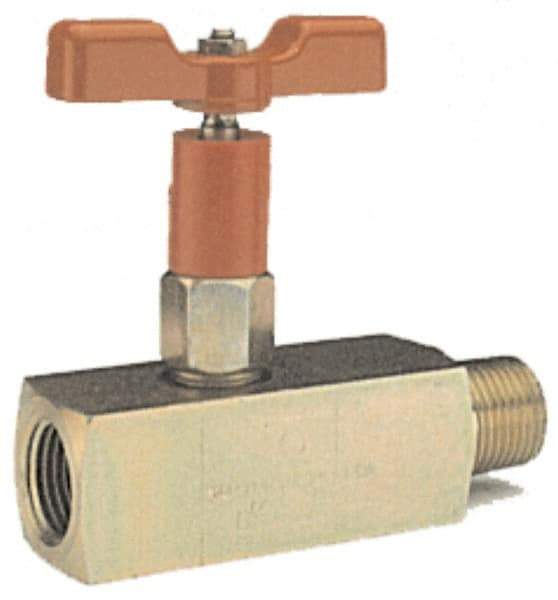 Value Collection - 1/4" Pipe, Inline Soft Seat Needle Valve - FNPT x FNPT Ends, Grade 316 Stainless Steel Valve, 6,000 Max psi - Makers Industrial Supply