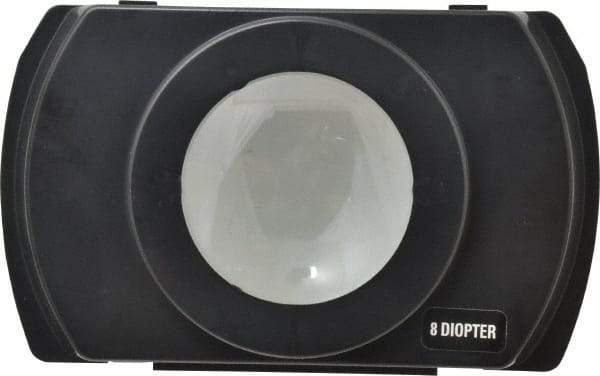 Electrix - 4 Diopter, 3" Wide, Task & Machine Light Magnifier Lens - Black, For Use with 7450 & 7452 Magnifiers - Makers Industrial Supply