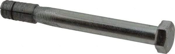 Made in USA - 1/2" Diam, 1/2" Drill, 4" OAL, 1" Min Embedment Taper Bolt Concrete Anchor - Grade 5 Steel, Zinc-Plated Finish, Hex Head, Hex Drive - Makers Industrial Supply