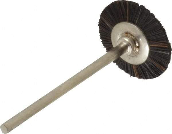 Osborn - 3/4" OD, 3/32" Shank Diam, Crimped Natural Fiber Wheel Brush - 0.003" Filament Diam, 25,000 RPM - Makers Industrial Supply